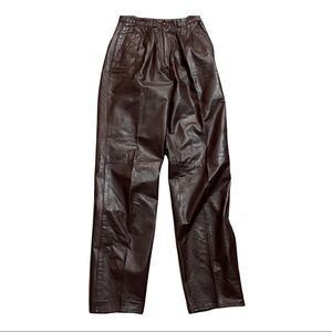 𝅺scully Sz 4 Brown Leather Pants